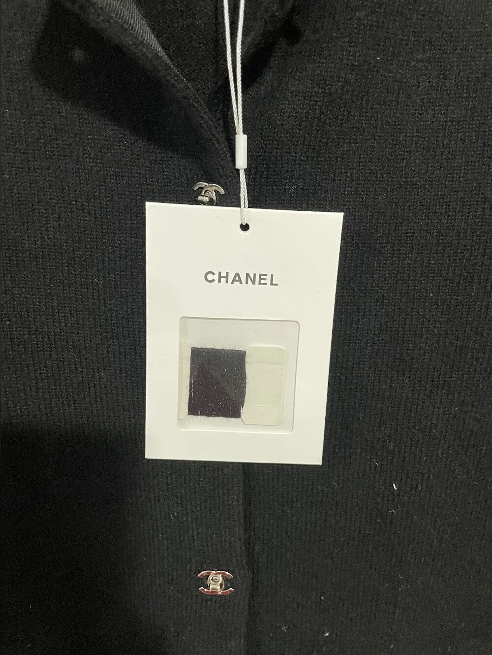 Chanel Black Knit Cropped Cardigan